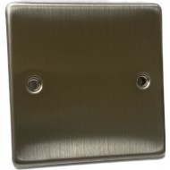 Niglon Brushed Chrome 1 Gang  Blank plate