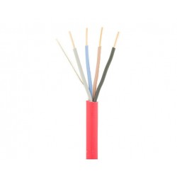 Fire Cable Red 4 core + Earth 1.5mm 100M