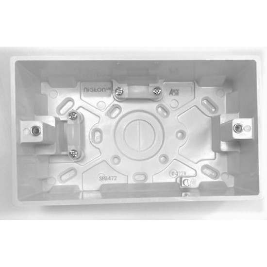 Surface Pattress 2 Gang 47mm Deep
