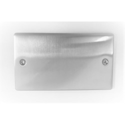 Niglon Brushed Chrome 2 Gang Blank
