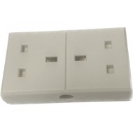 Extension Block 2 Gang White