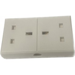 Extension Block 2 Gang White