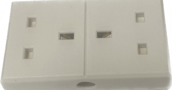 Extension Block 2 Gang White