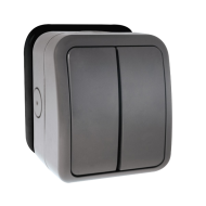 Scolmore OA412AGU 2 Gang 10 Amp Mini Grid Aquip Switch IP66