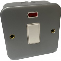 Niglon Metalclad 20 Amp Double Pole Switch Neon