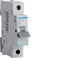 Hager 20A Single Pole MCB 6kA B Curve