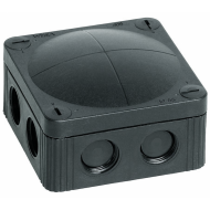 Wiska 10060581 Combi 308 BK Junction Box IP66 Adaptable Box 85x85x51mm Black