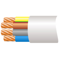 3184Y White Flex 4 core 1.5mm 50M Drum