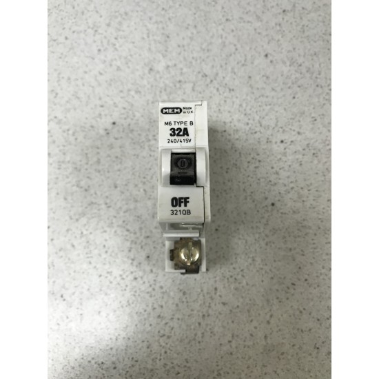 MEM  32A Type B MCB (USED)