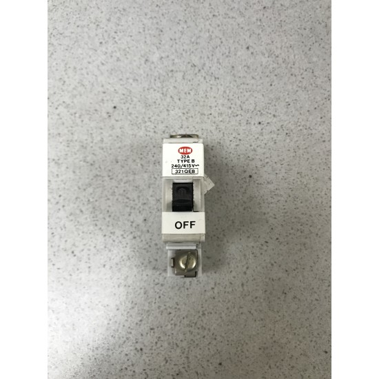 MEM  32A Type B MCB (USED)