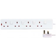 2 Meter 4 Gang Extension Lead Individual Switched