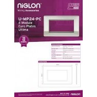 Niglon Polished Chrome 4 Module Euro Plate