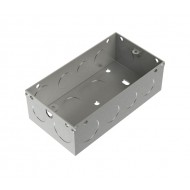 Niglon 2 Gang Galvanised Switch and Socket Steel Back Box 47mm