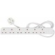2 Metre 6 Gang Extension White