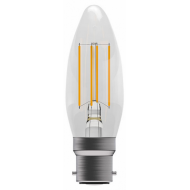 Bell Lighting 60110 4W BC (Bayonet Cap) LED Clear Filament Candle Bulb Cool White