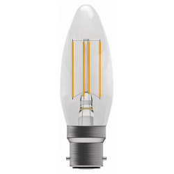 Bell Lighting 60110 4W BC (Bayonet Cap) LED Clear Filament Candle Bulb Cool White