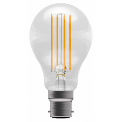 Bell Lighting 60751 5.7W BC (Bayonet Cap) LED Clear GLS Bulb Warm White