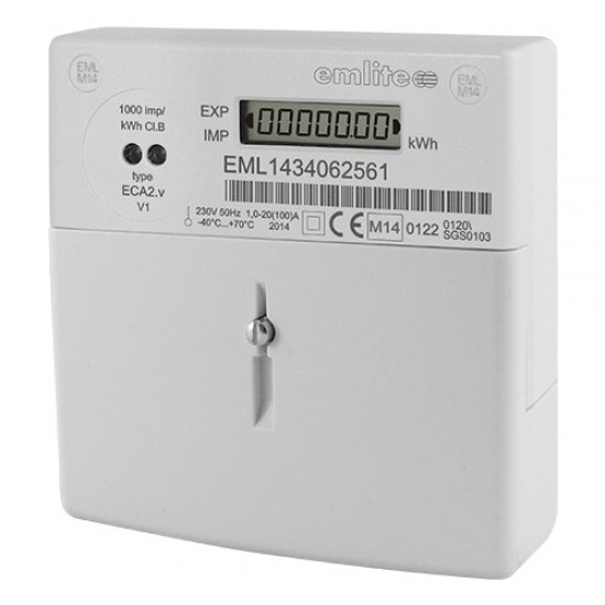 Single Phase 100A Solar Generation Meter extra long cable cover