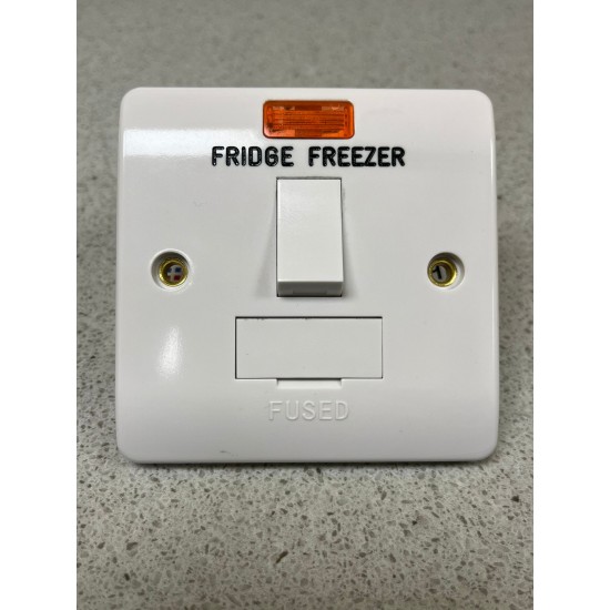 Scolmore Click Mode CMA652 / Fridge Frez Connection Unit Switched 13Amp Engraved with Fridge Freezer