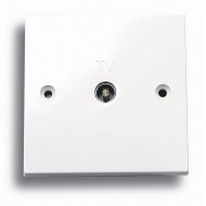 Niglon Co-Axial Socket TV/FM Single Gang