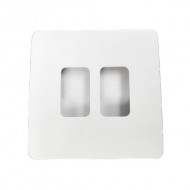 Forum CUL-42501 2 Gang Kinetic Grid switch Frame White for Slim Grid Kinetic Switch (Frame Only) 
