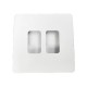 Forum CUL-42501 2 Gang Kinetic Grid switch Frame White for Slim Grid Kinetic Switch (Frame Only) 