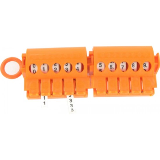 Cable Marker Cassette 0-9 Black On White