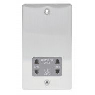 Niglon Brushed Chrome Shaver Socket