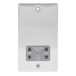 Niglon Brushed Chrome Shaver Socket