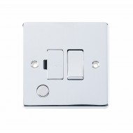 NIglon D-FS13DPFN-PCM 13 Amp Switched Fused Spur Flex Out Neon Polished Chrome