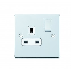 Niglon D-S131DPS-PCW 13 Amp Single Switched Socket Polished Chrome