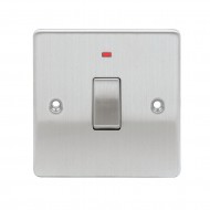 Niglon 20 Amp Double Pole Switch Neon Brushed Chrome