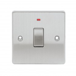 Niglon 20 Amp Double Pole Switch Neon Brushed Chrome