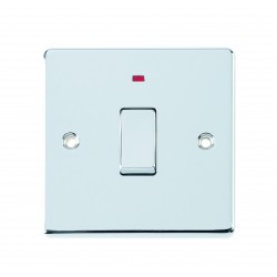 Niglon D-SP20DPN-PCM 20 Amp Double Pole Switch Neon Polished Chrome