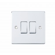 Niglon D-SP622-PCM 2 Gang 2 Way polished Chrome Light Switch