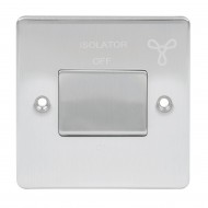 Niglon 3 Pole Fan Isolator Switch in Brushed Chrome