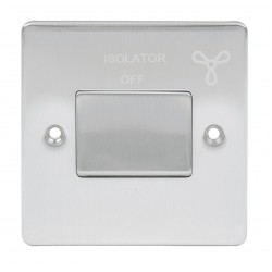 Niglon 3 Pole Fan Isolator Switch in Brushed Chrome