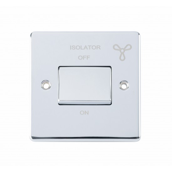 Niglon D-SP6FAN-PCM 10 Amp Triple Pole Fan Isolator Polished Chrome