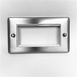 4 Module Brushed Chrome Data Plate