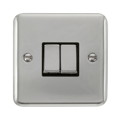 DPCH412BK Deco Plus 10AX Ingot 2 Gang 2 Way Plate