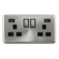 Deco Plus Satin Chrome - Black Insert - Scolmore Click