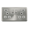 Deco Plus Satin Chrome - White Insert - Scolmore Click