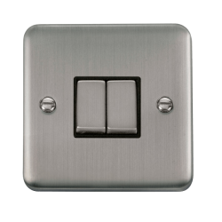 DPSS412BK Deco Plus 10AX Ingot 2 Gang 2 Way Plate