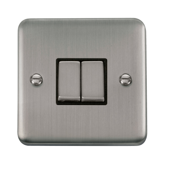DPSS412BK Deco Plus 10AX Ingot 2 Gang 2 Way Plate