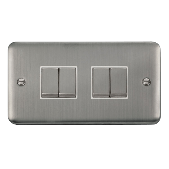DPSS414WH Deco Plus 10AX Ingot 4 Gang 2 Way Plate