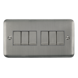 DPSS416GY Deco Plus 10AX Ingot 6 Gang 2 Way Plate