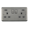 Deco Plus Stainless Steel - Grey Inserts - Scolmore Click