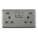 Deco Plus Stainless Steel - Grey Inserts - Scolmore Click