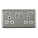 Deco Plus Stainless Steel - White Inserts - Scolmore Click