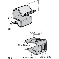 CRA Cable Run Clip Adaptor Flange 8-12 mm